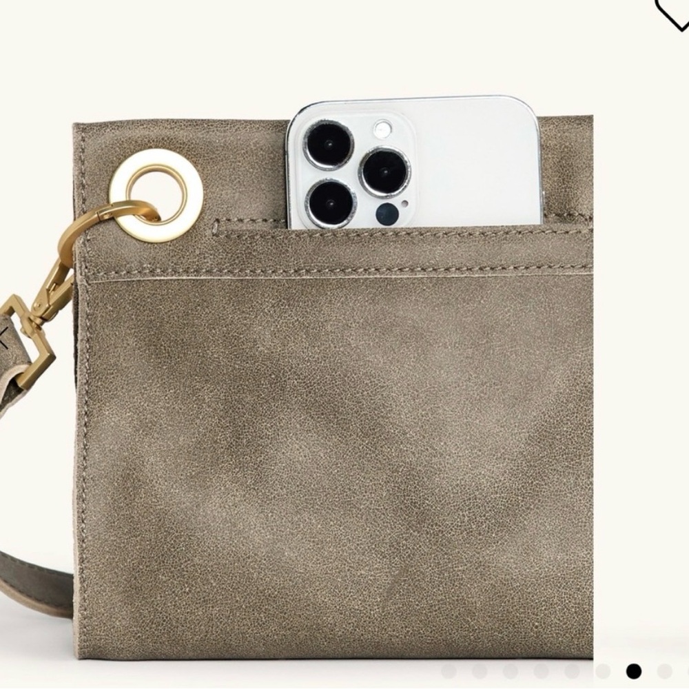 Hammit "Tony" Small Pewter Crossbody - gold brushed accents - Picture 3 of 10
